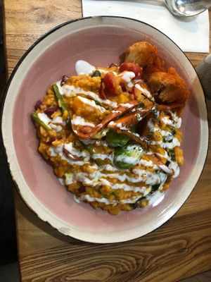 Lion’s mane mushroom pumpkin risotto  at YEARS 素年 in Kowloon