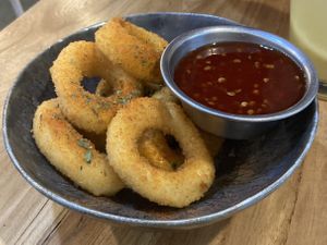 Vegan calamari   at YEARS 素年 in Kowloon