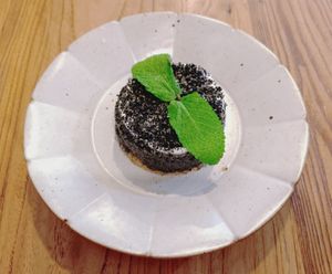 Vegan Black Sesame Cheesecake 純素黑芝麻芝士蛋糕 at YEARS 素年 in Kowloon