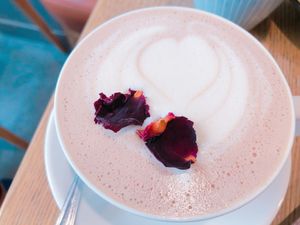Rose Chocolate with oat milk at YEARS 素年 in Kowloon