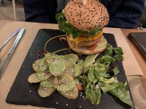 Veggie burger   at Sanissimo - Gran Via in Madrid
