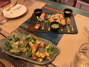 Tapa Sanissimo and Veggie-Teques  at Sanissimo - Gran Via in Madrid