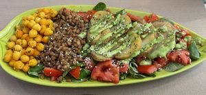 Salad  at Sanissimo - Gran Via in Madrid