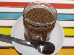 Daily menu / Dessert / Lemon chia pudding at Sanissimo - Gran Via in Madrid