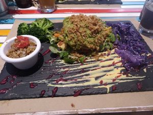 Eggplant lassagne at Sanissimo - Gran Via in Madrid