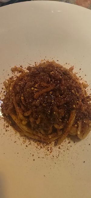Pici al ragu at Capra e Cavoli in Milan