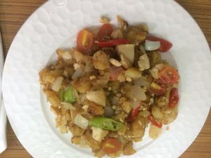 Vegan Roasted potatoes Tofu at Ashoka Vegan in Koh Phangan