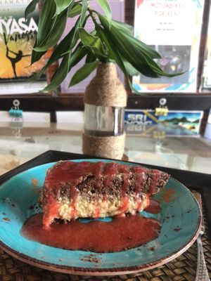 Sugar free.oil free Raw cake at Ashoka Vegan in Koh Phangan