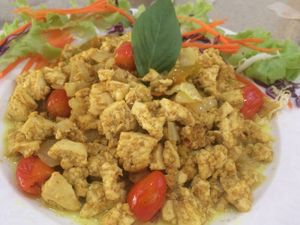 Scrambled tofu at Ashoka Vegan in Koh Phangan