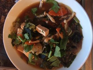 Miso soup at Ashoka Vegan in Koh Phangan