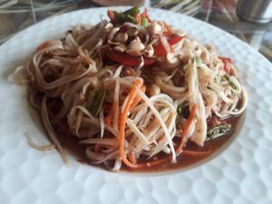 Somtam at Ashoka Vegan in Koh Phangan