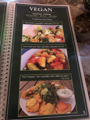 Menu  at Ashoka Vegan in Koh Phangan