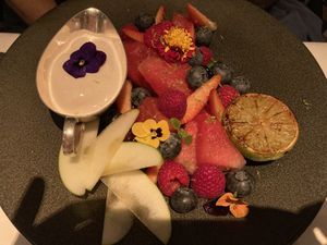 Vegan fruit plate   at The Ivy in Dublin