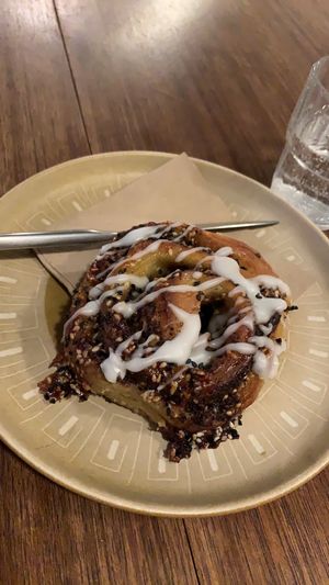 Tahini bun at Benk + Bo in East London