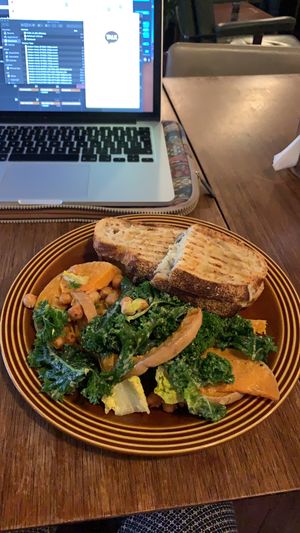 Lunch plate at Benk + Bo in East London