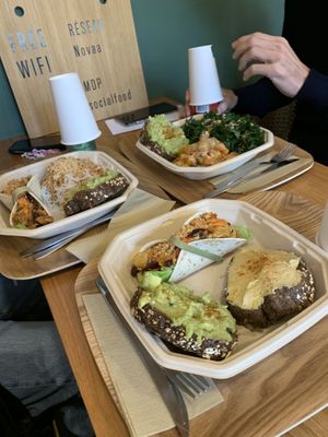 3 dishes plate  at Noväa Social Food in Cannes