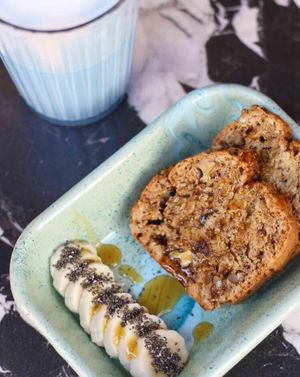 Banana bread at Noväa Social Food in Cannes