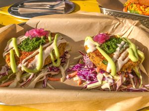 Fritters at Root Down Kitchen in Bend