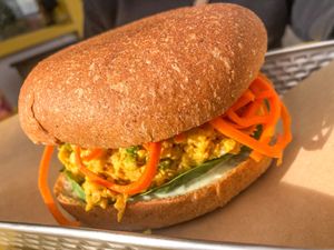 Chickpea Salad Sandwich  at Root Down Kitchen in Bend