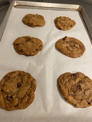 Salted Chocolate Chunk (Vegan) Cookies! at Root Down Kitchen in Bend