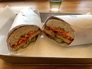 Tofu sandwich was super good at Root Down Kitchen in Bend