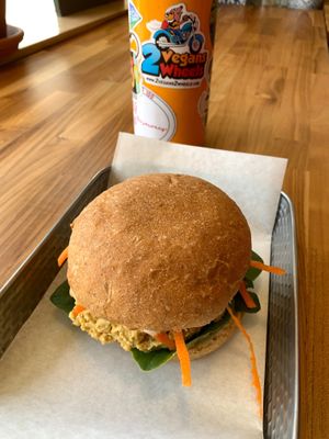 Chickpea sandwich.....we shared :) at Root Down Kitchen in Bend