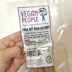 Vegan sausages at Racó Eco in Barcelona