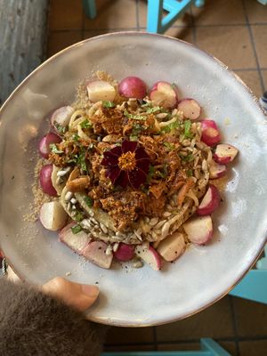 Amazing gluten free pasta dish!  at MIMO in Malaga