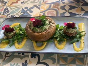 Mushrooms raw  at MIMO in Malaga