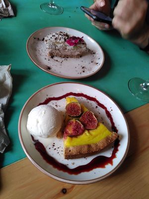 Desserts. The one above is raw vegan banoffee at MIMO in Malaga