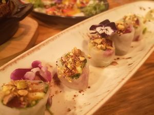Sushi Spring Rolls (starter)  #Veganuary at MIMO in Malaga