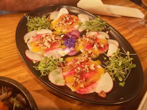 Kohlrabi Rawvioli (raw starter)  #Veganuary at MIMO in Malaga