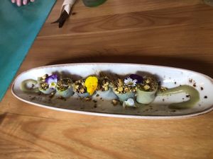 Raw rice rolls at MIMO in Malaga