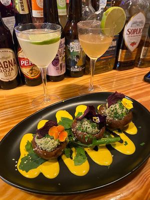 Cositas buenas portobello mushrooms at MIMO in Malaga