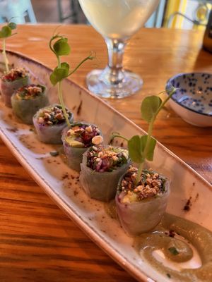 Sushi spring rolls 👌🏼   at MIMO in Malaga