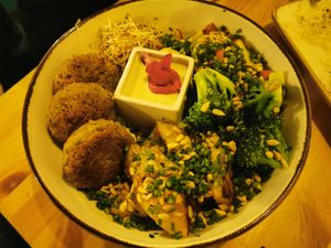 Felafels at MIMO in Malaga