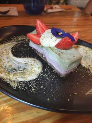 Matcha strawberry cheesecake at MIMO in Malaga