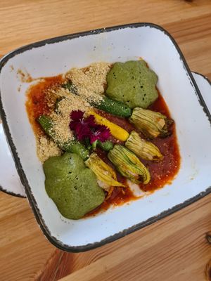 Stuffed zucchini at MIMO in Malaga