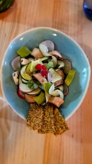 Raw salad at MIMO in Malaga