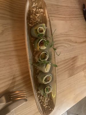 Sushi spring rolls  at MIMO in Malaga