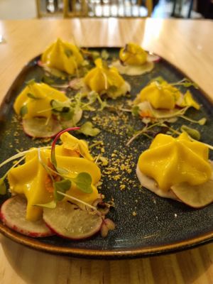 Kohlrabi Rawvioli at MIMO in Malaga