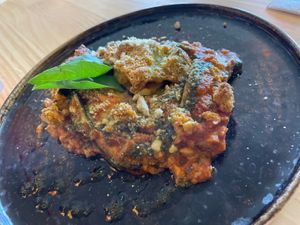 Aubergine dish  at MIMO in Malaga