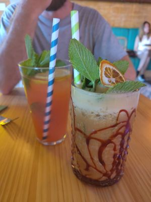 Homemade lemonade and piña del sol at MIMO in Malaga