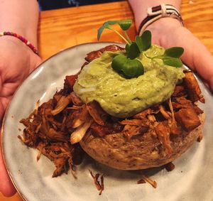 Stuffed baked potato at MIMO in Malaga