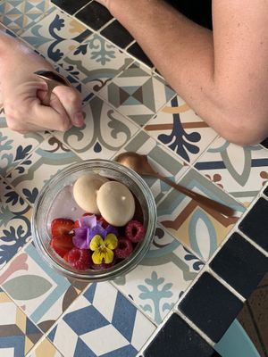 Chocolate mousse at MIMO in Malaga