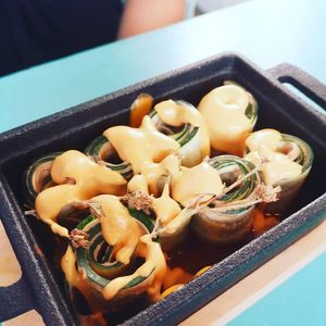 Zucchini rolls at MIMO in Malaga