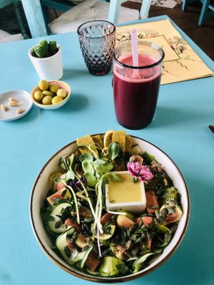 Raw salad at MIMO in Malaga