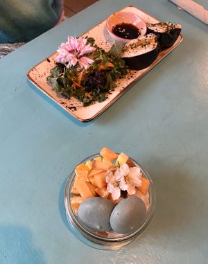 Onigirazu Sandwich and Mimo Mousse  at MIMO in Malaga