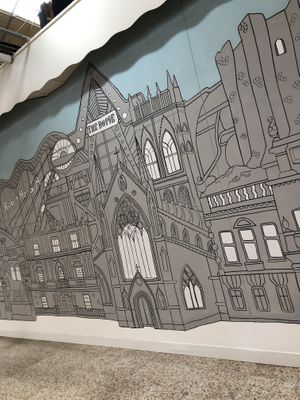 Decor next to the cafe  at Guilt Furrie Vegan in Doncaster