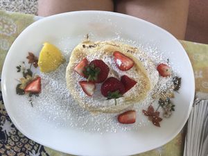 Mamas pancakes  at Guilt Furrie Vegan in Doncaster